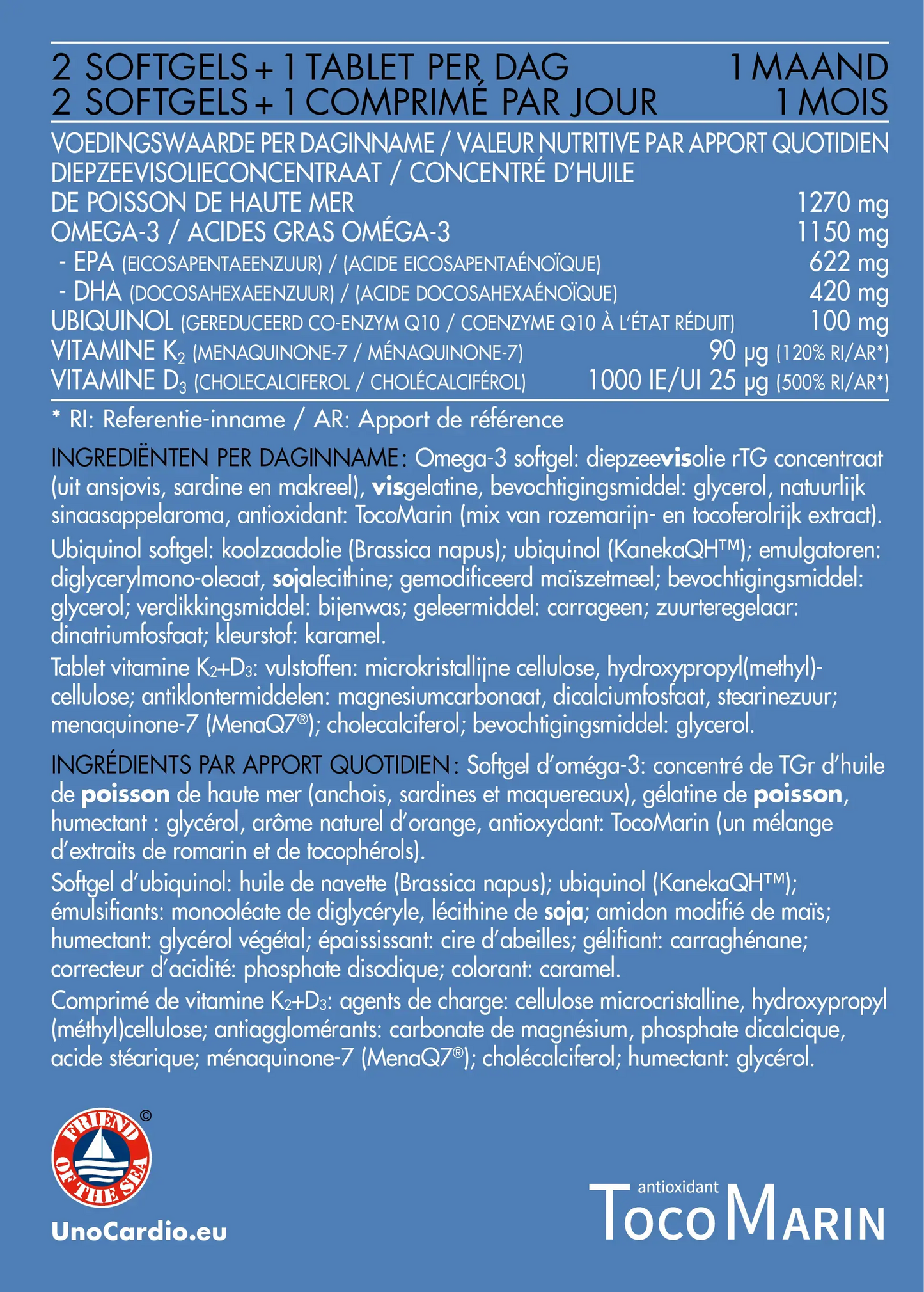 WHC Quattrocardio (CoQ10 + Omega 3 + Vit K2+D3) - SiRo Supplements