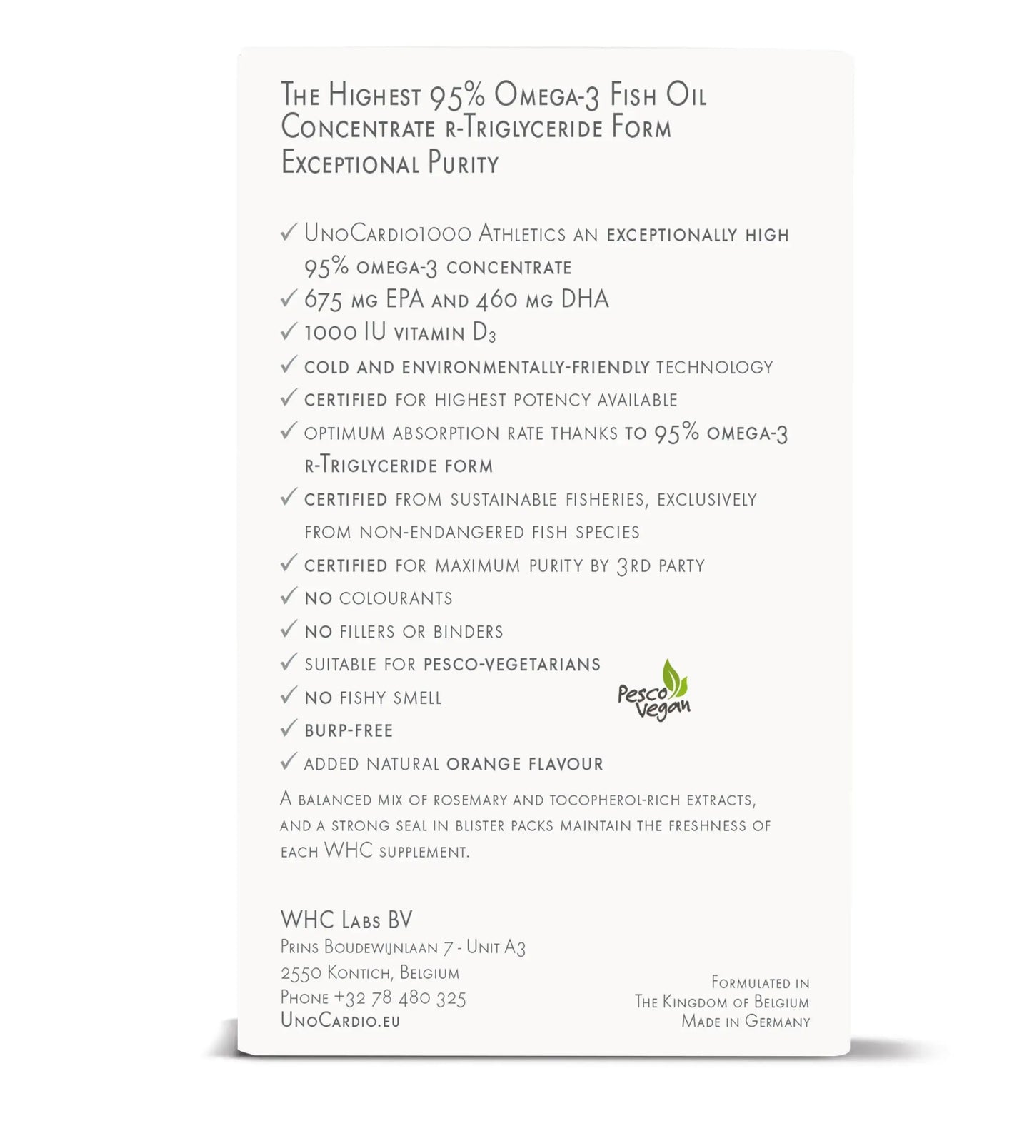 WHC Unocardio Athletics - SiRo Supplements