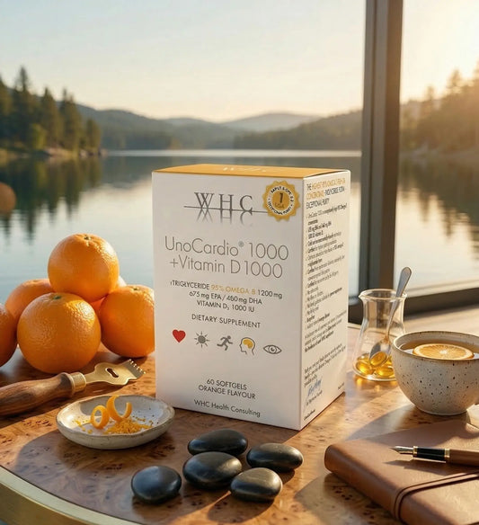 WHC Unocardio 1000 + Vit D (60 softgels) WHC{SiRo} {Collagen} {Collageen}