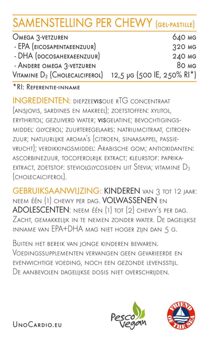 Unocardio Chewy (30 chews) Mijn winkel{SiRo} {Collagen} {Collageen}