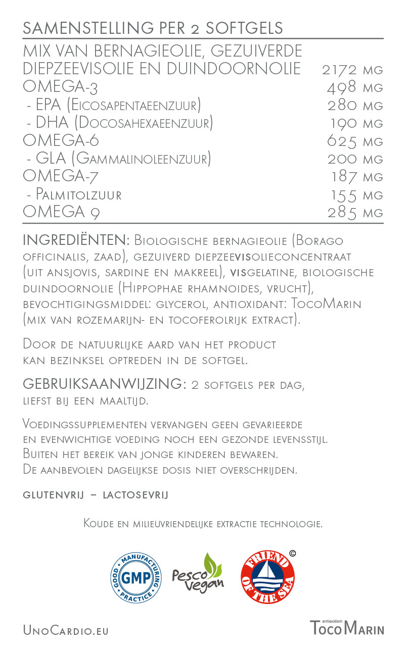 B-HADA GLA & 95% Omega 3-7-9 (60 softgels)
