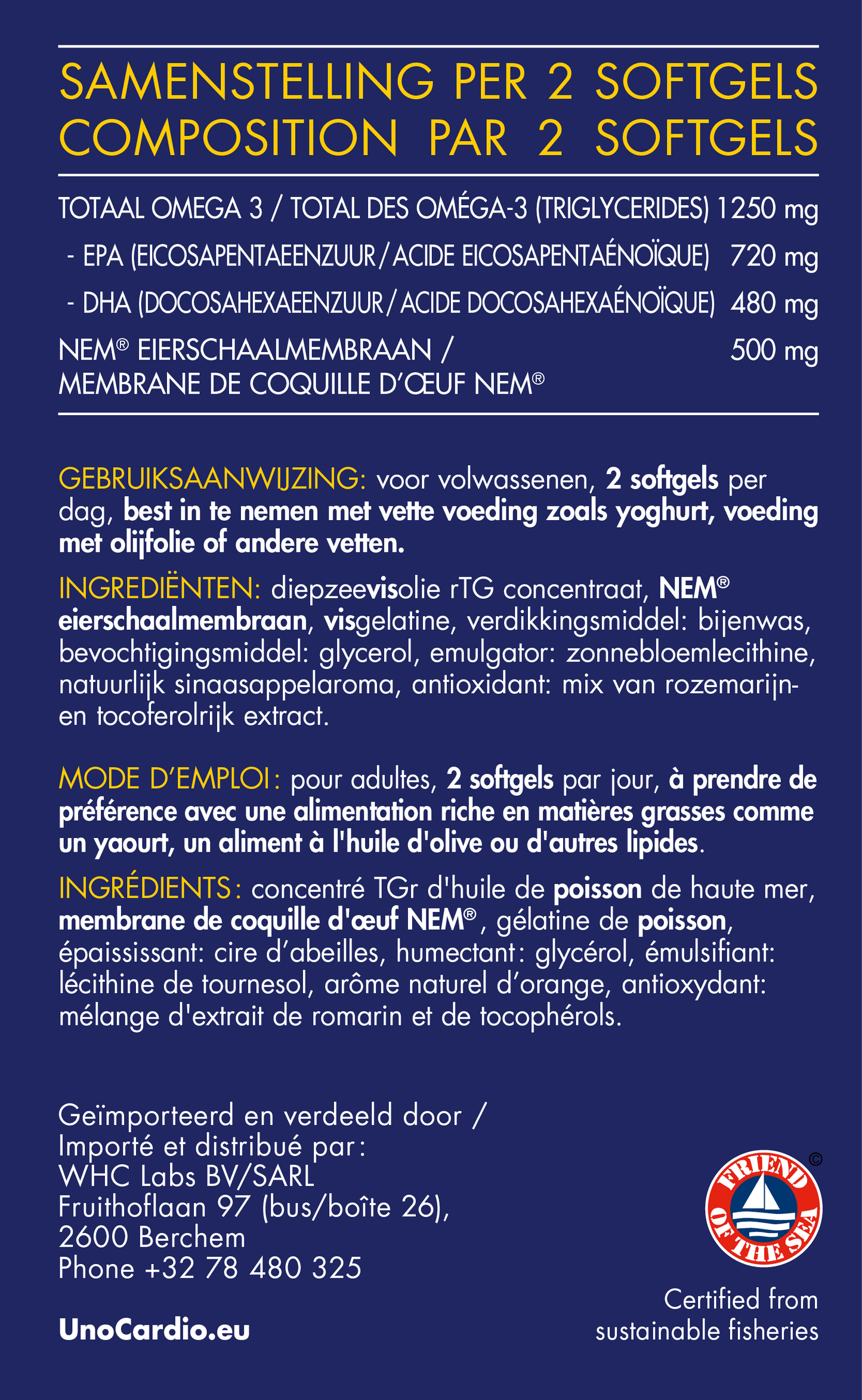 Unocardio Sport + NEM® Eggshell Membrane 