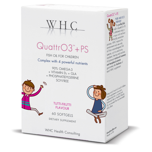 QuattroO3 + PS voor kinderen (60 softgels)