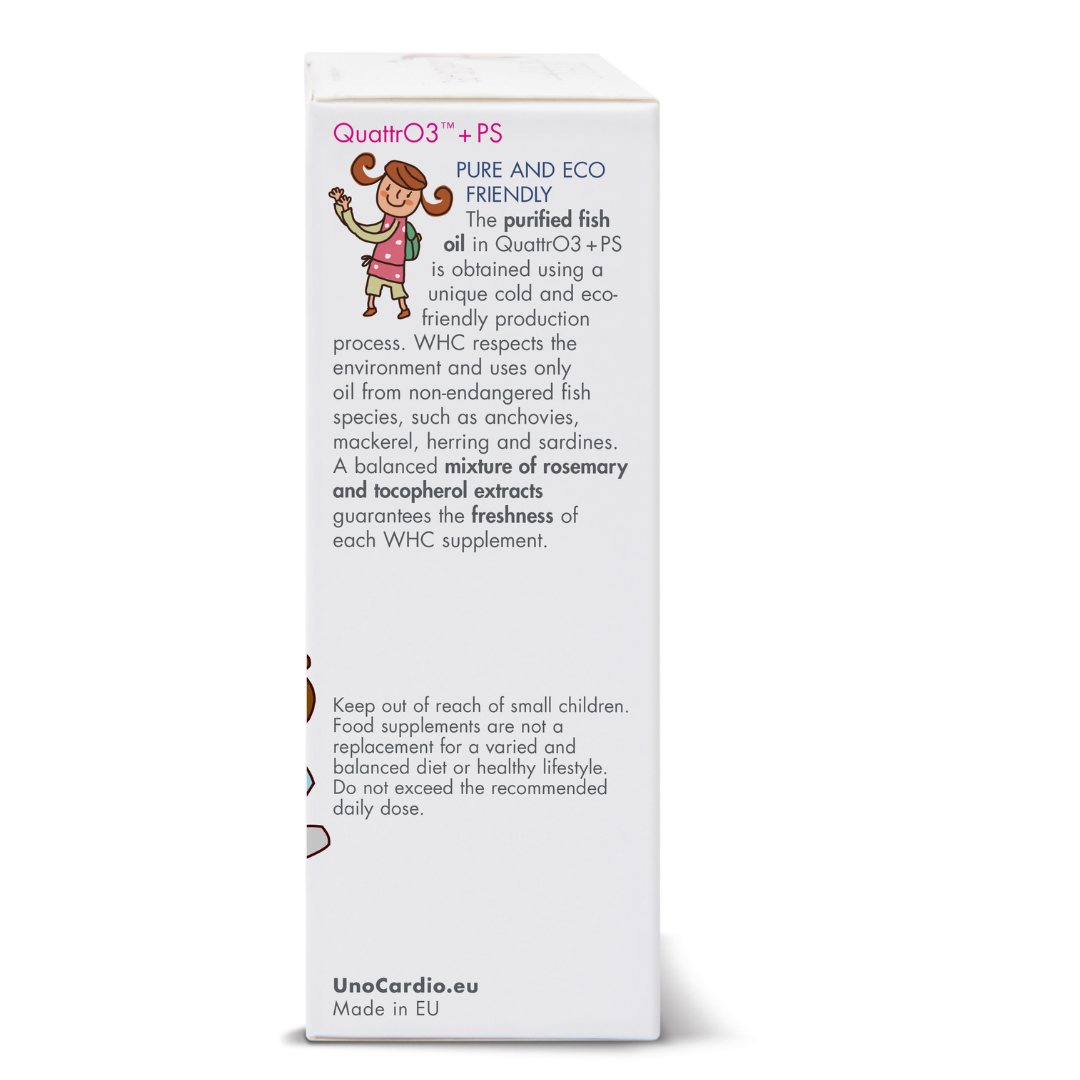 QuattroO3 + PS voor kinderen (60 softgels)